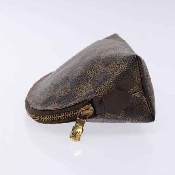 LOUIS VUITTON Damier Ebene Pochette Cosmetic PM Pouch N47516 LV Auth 138275 - Picture 8 of 16